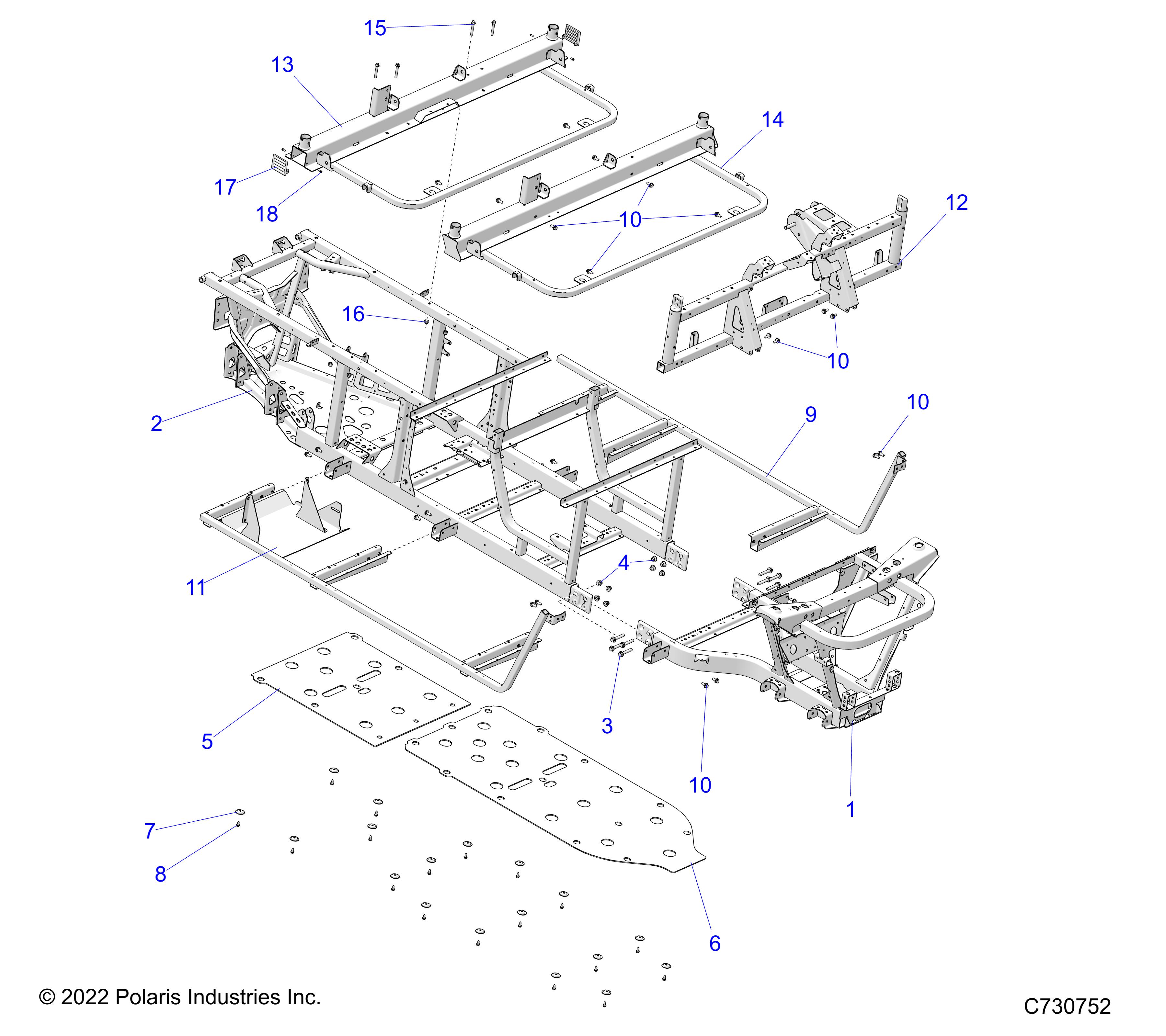 Part Number : 1022409-329 CAB SUPPORT WELD  BLACK