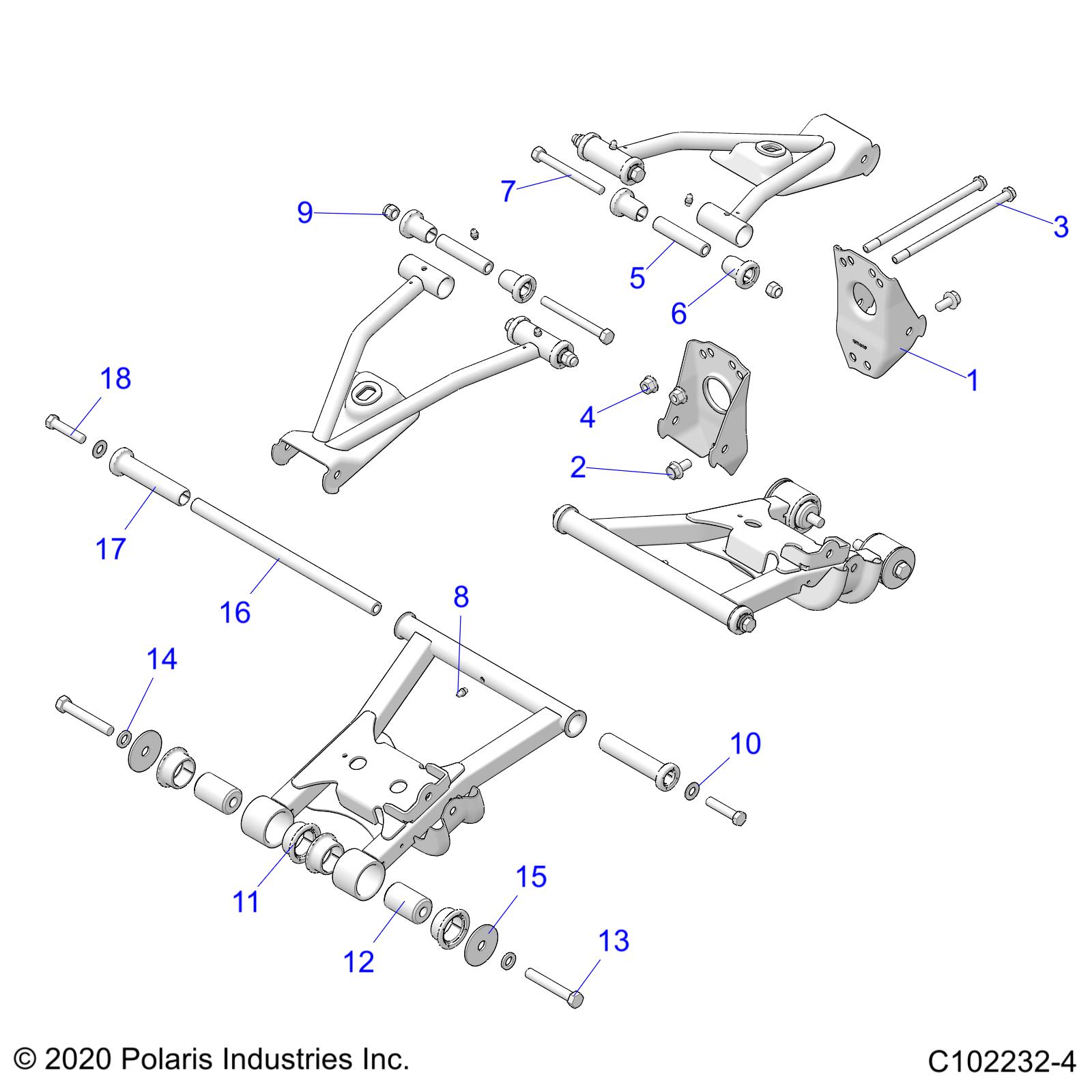 Part Number : 5254267-329 CONTROL ARM BRACKET PIVOT  BLA