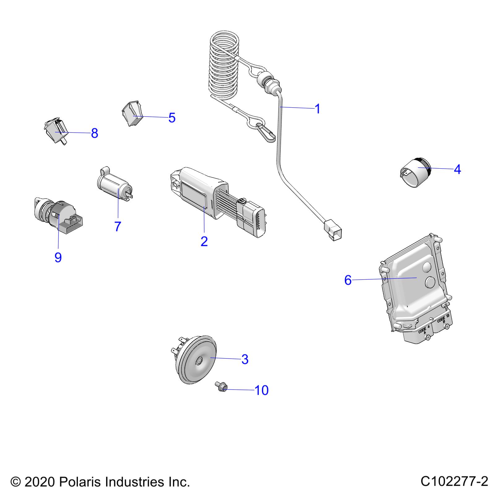 Part Number : 4015821 WORK LIGHT SWITCH  ILLUMINATED