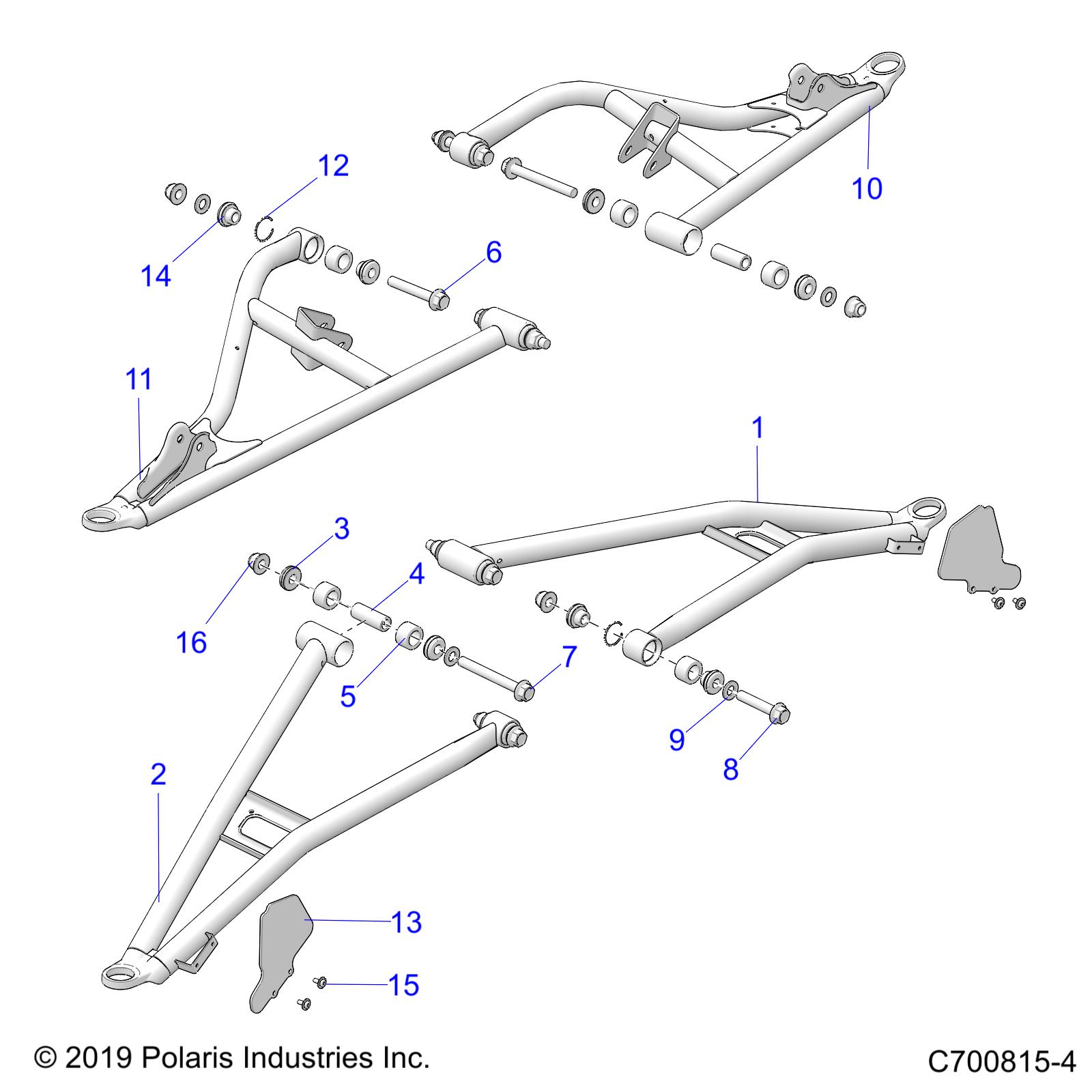 Foto diagrama Polaris que contem a peça 5140555