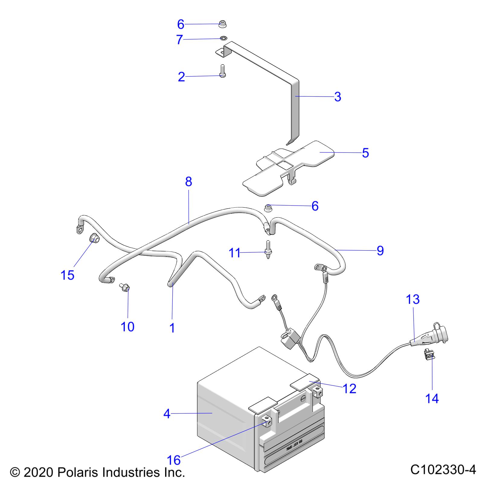 Part Number : 4014525-360 CABLE-BATT 6GA BK 85 85 M6