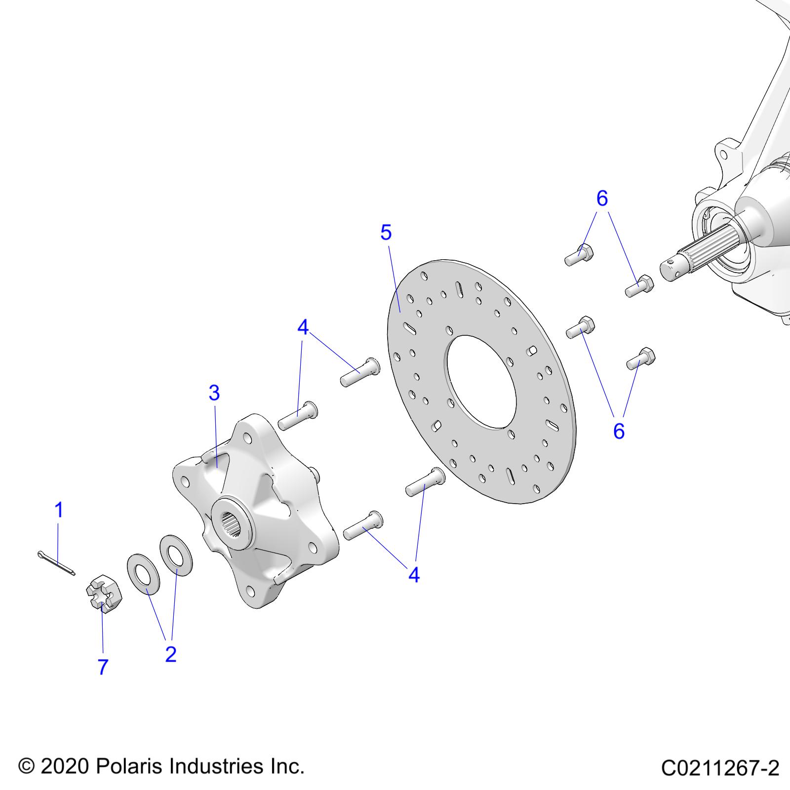 Foto diagrama Polaris que contem a peça 7518378