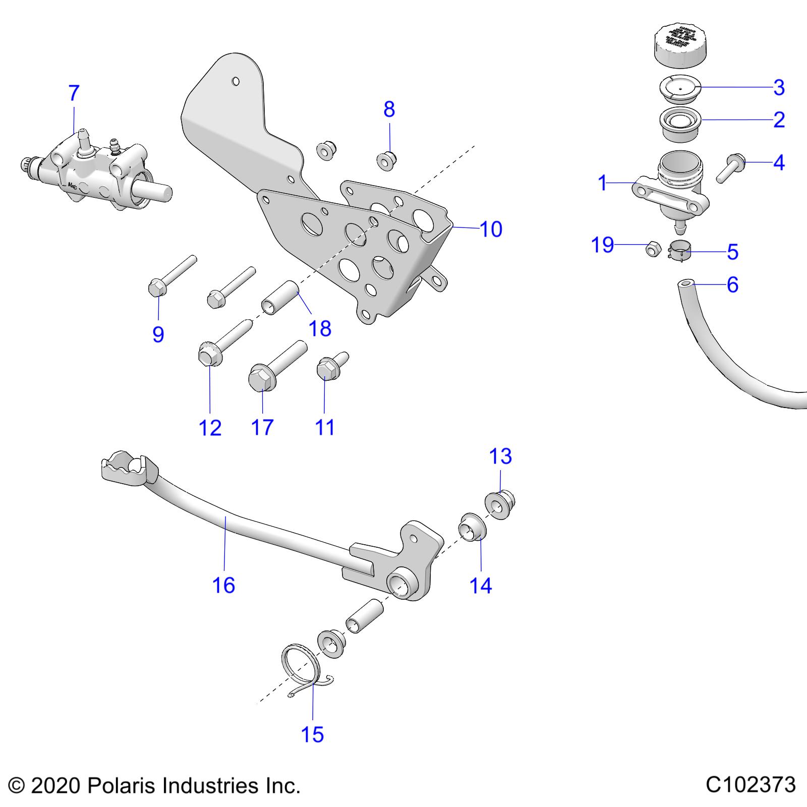 Foto diagrama Polaris que contem a peça 7518677