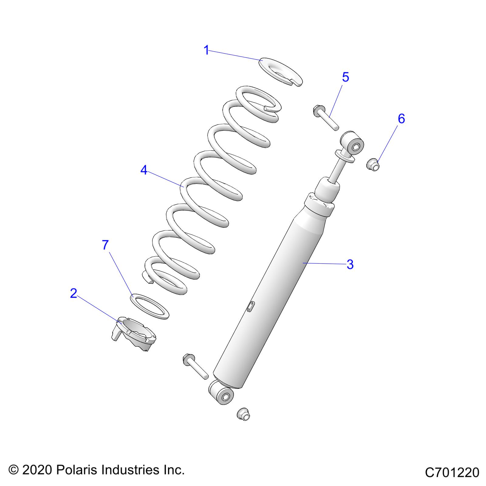 Foto diagrama Polaris que contem a peça 7045125-689