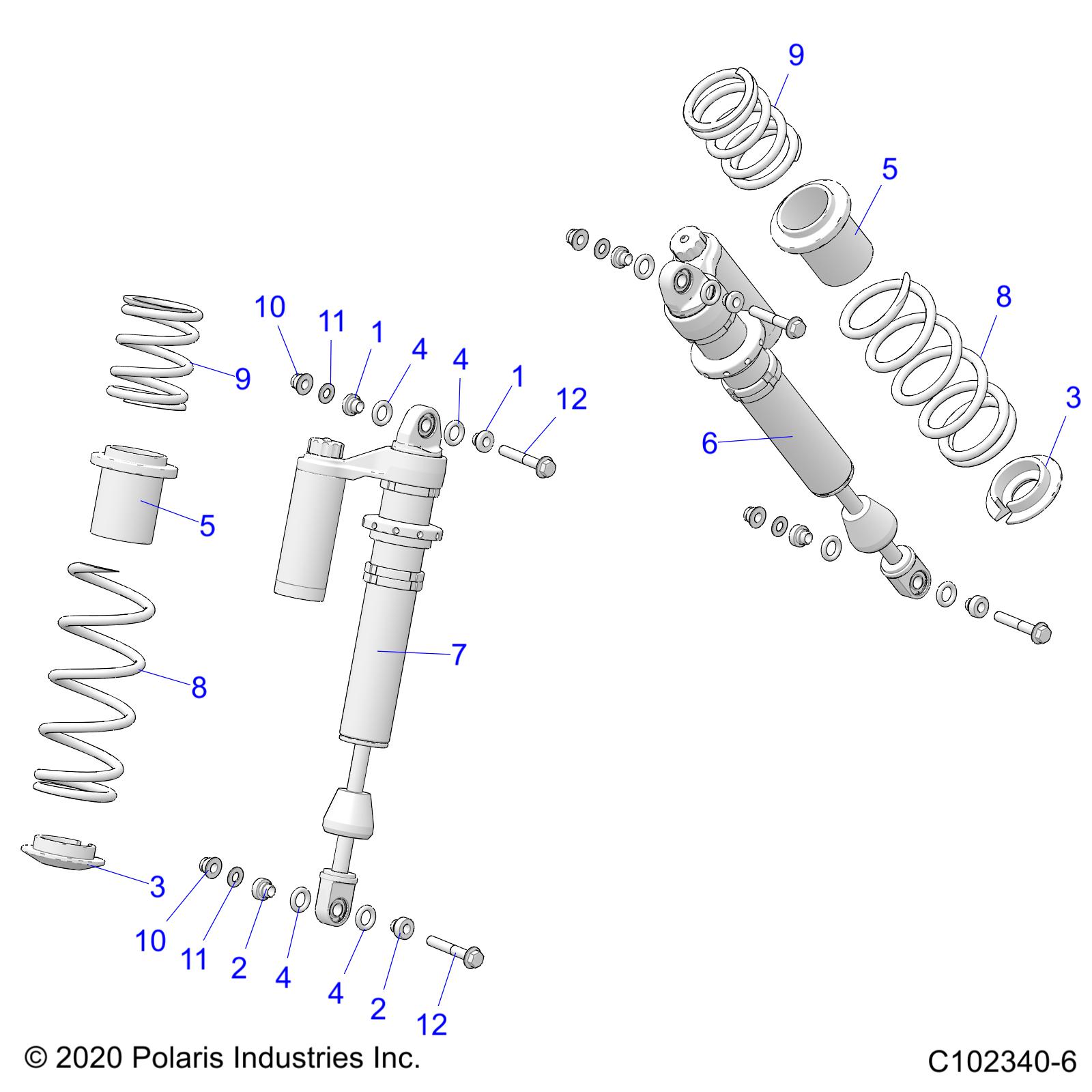 Part Number : 7045425 SHOCK-FRT WE2.0 WL55 PGYBK RH