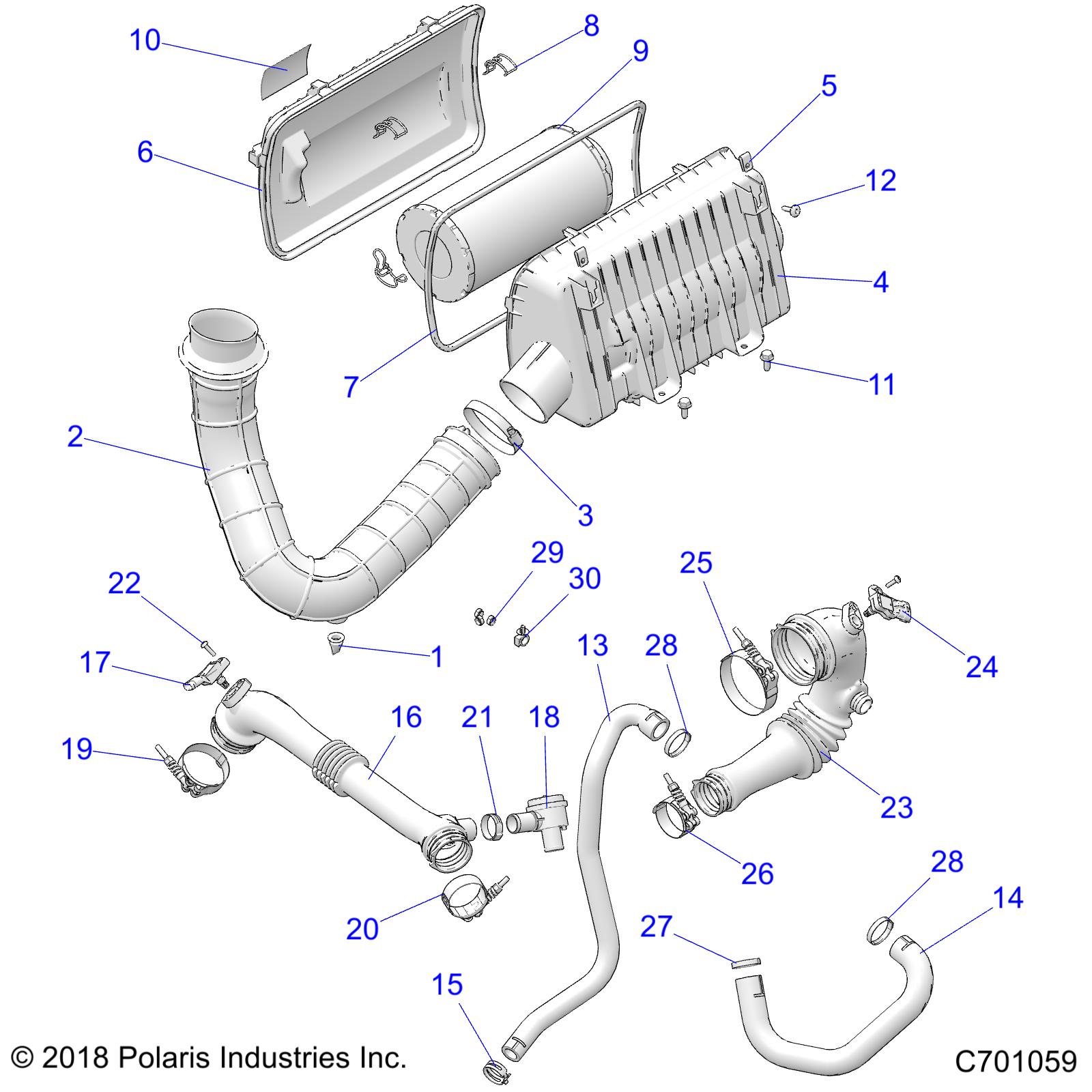 Foto diagrama Polaris que contem a peça 1240933