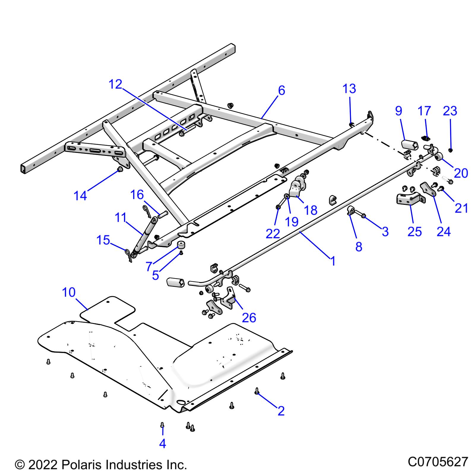 Foto diagrama Polaris que contem a peça 1027683-329