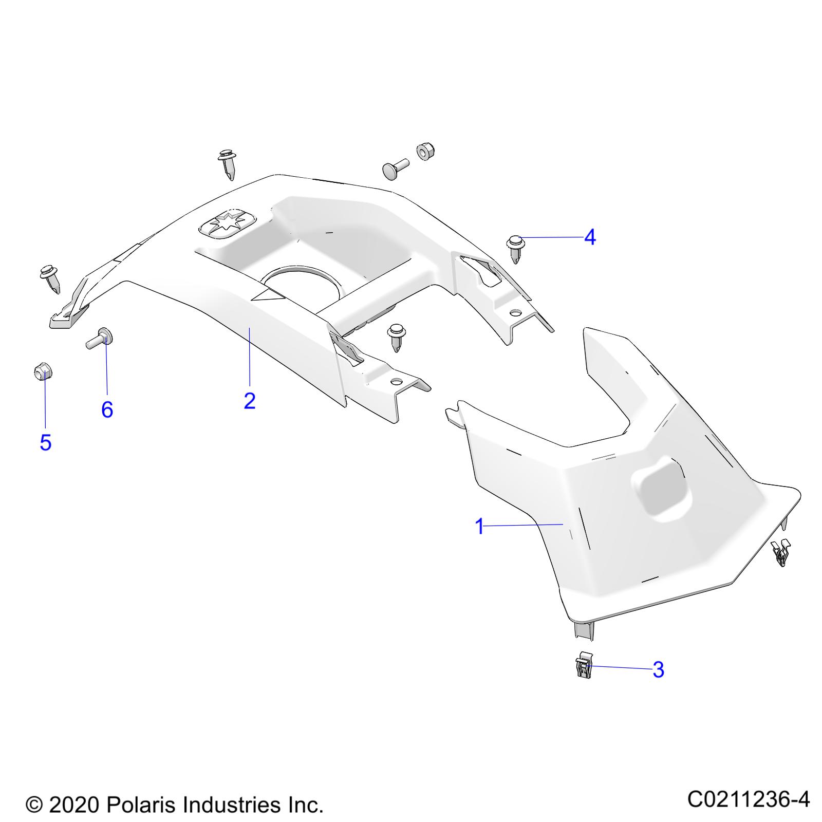 Foto diagrama Polaris que contem a peça 2209049