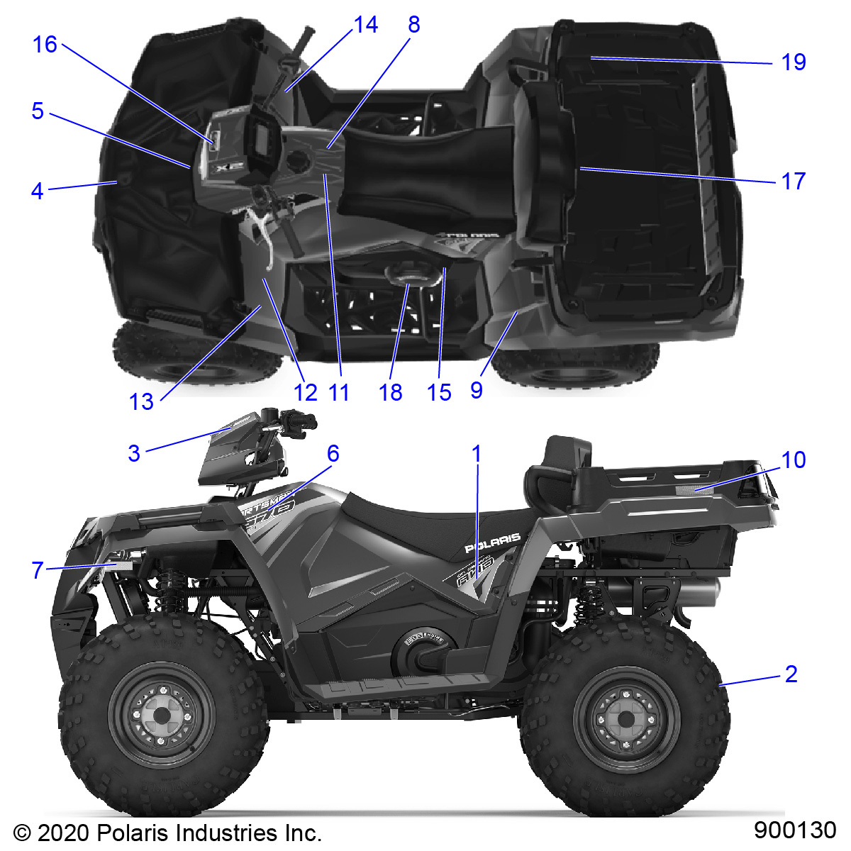 Foto diagrama Polaris que contem a peça 7174412