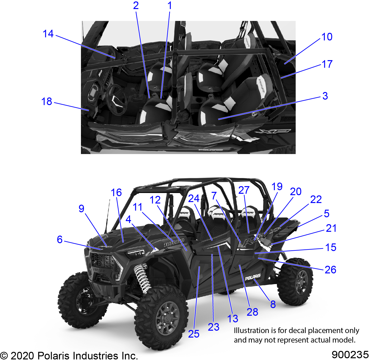 Part Number : 7194177 DECAL-RR.DOOR UPR BTM RH