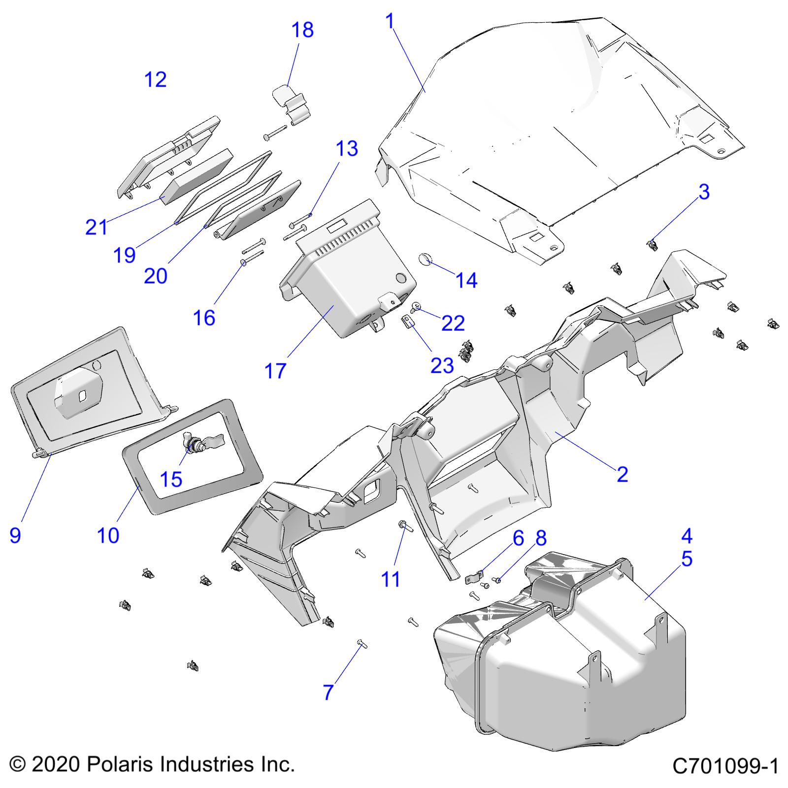 Foto diagrama Polaris que contem a peça 5450654