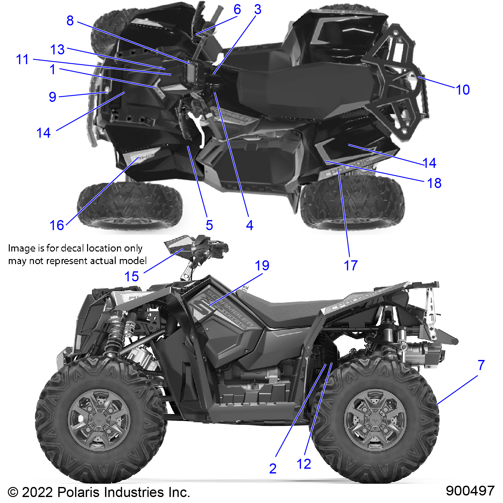 Part Number : 7196772 DECAL-RR.FNDR SIDE POLARIS RH