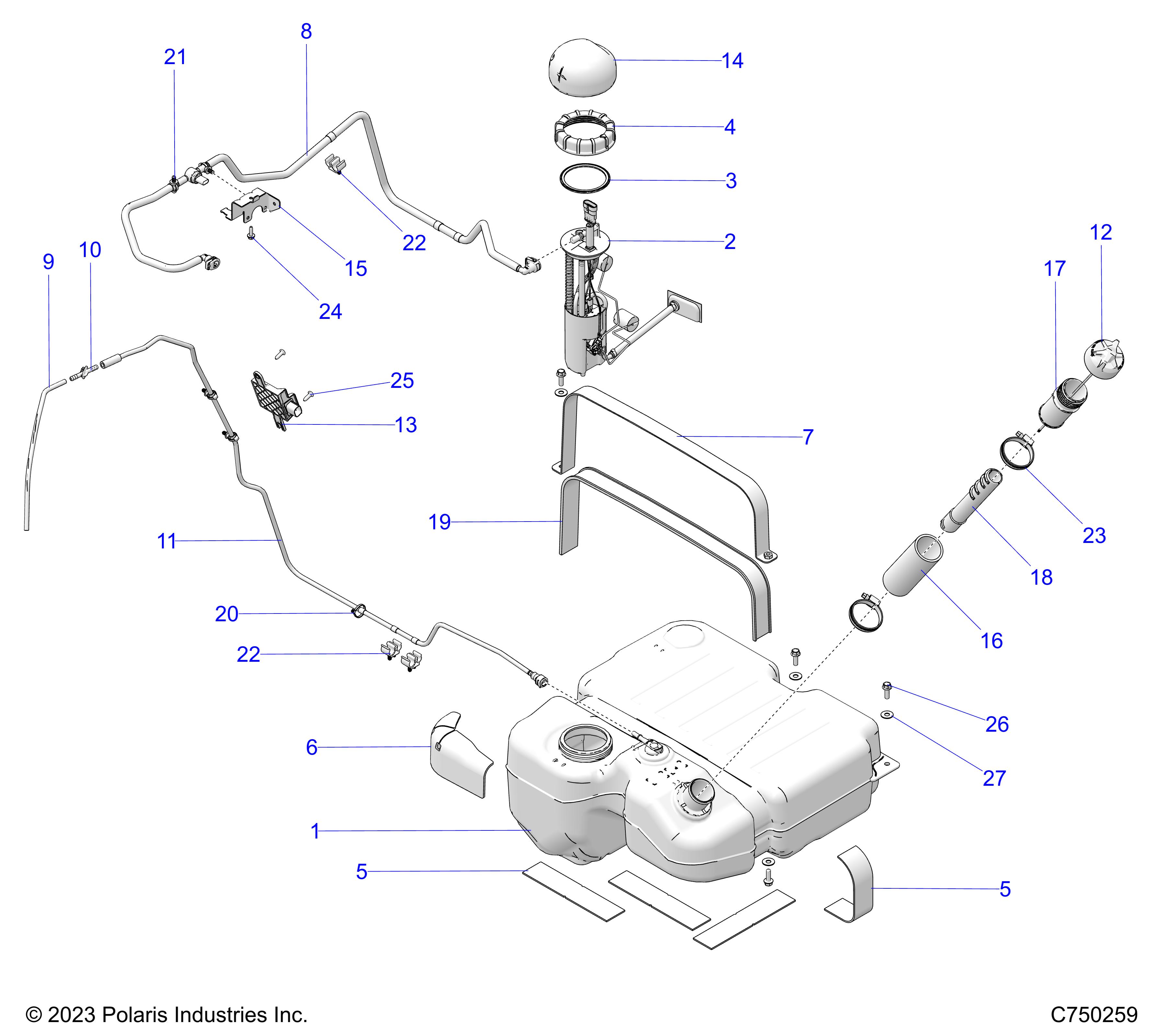 Part Number : 2522746 COVER-PFA WALBRO