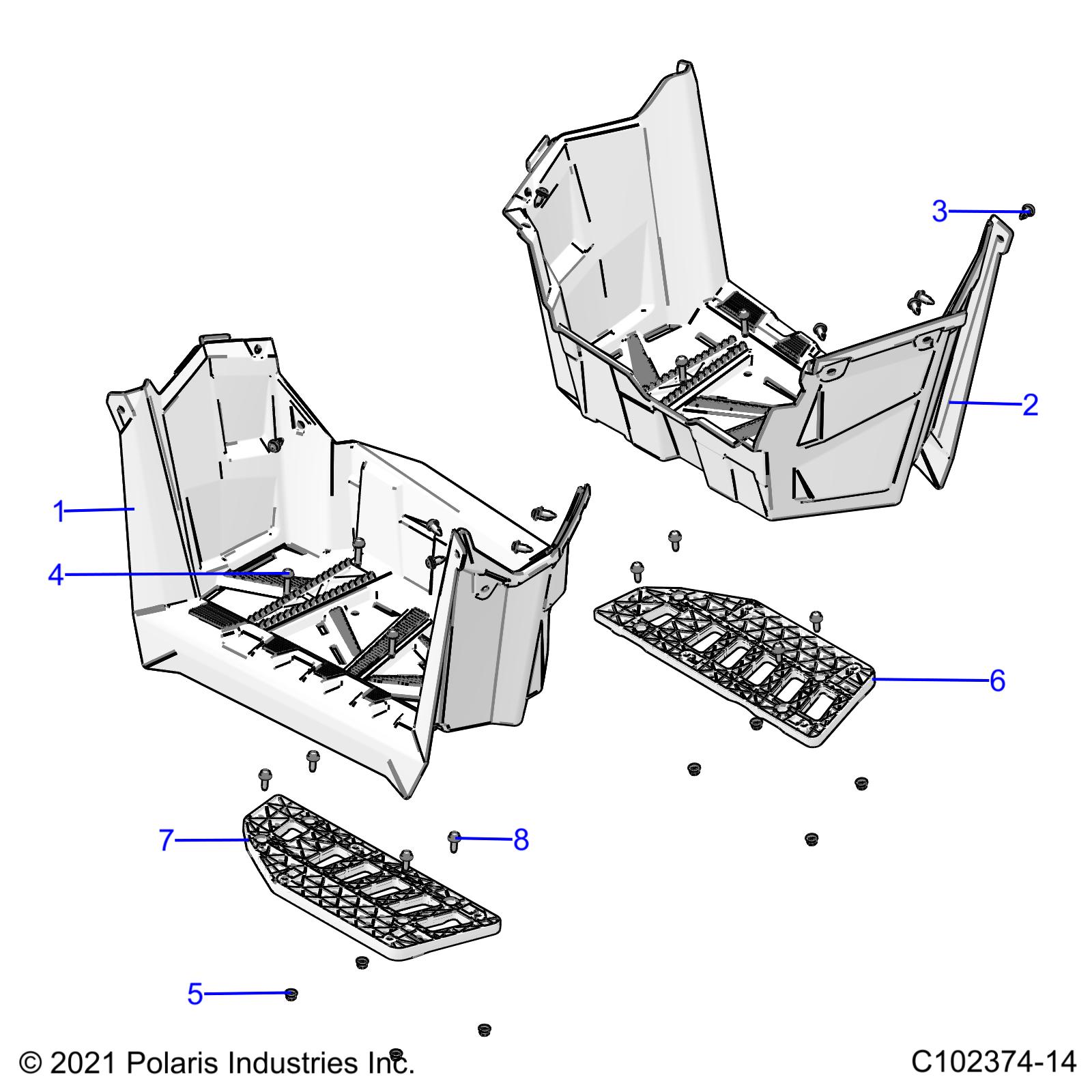 Part Number : 5439665-070 FOOTWELL  LEFT