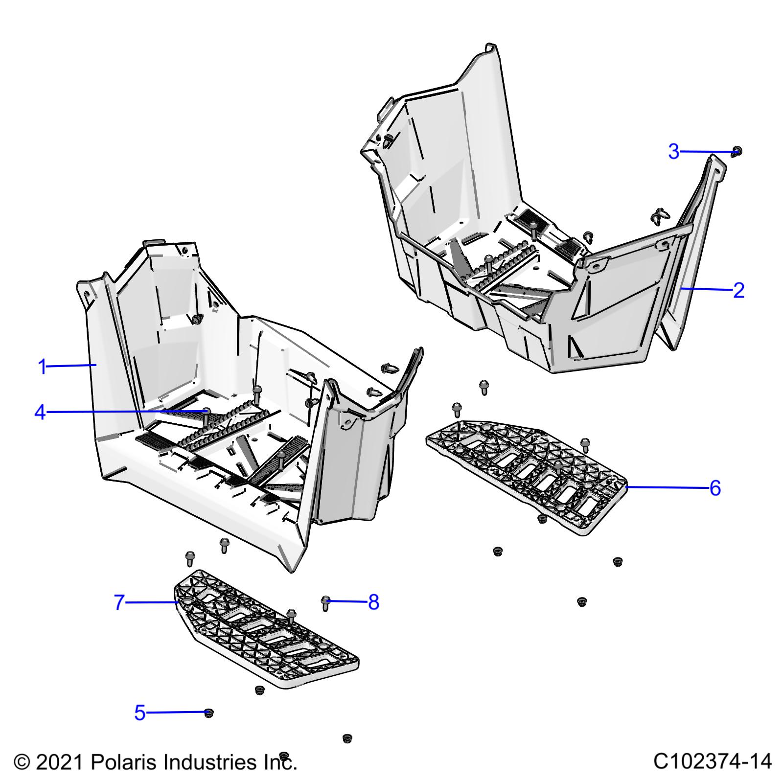 Foto diagrama Polaris que contem a peça 5437600