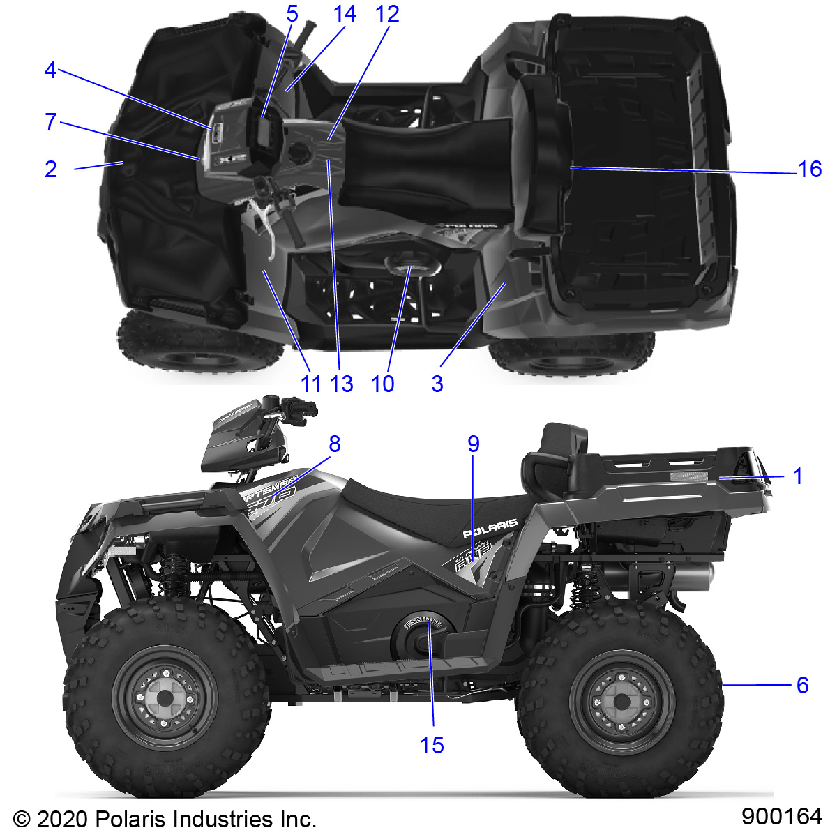 Foto diagrama Polaris que contem a peça 7181426