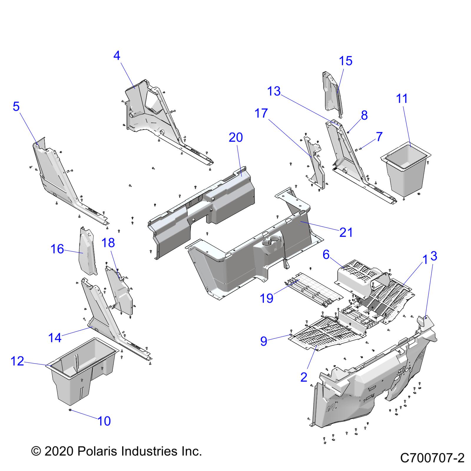 Foto diagrama Polaris que contem a peça 5454755-070