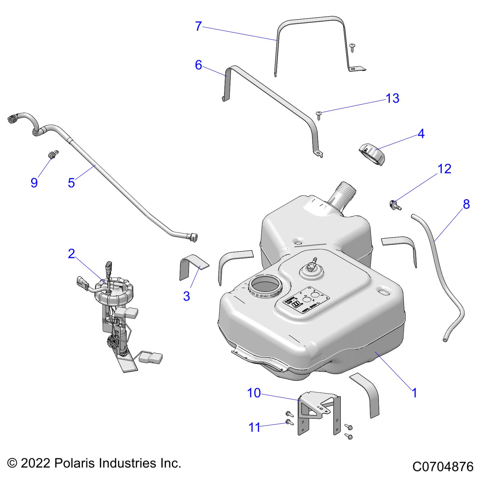 Foto diagrama Polaris que contem a peça 2522161