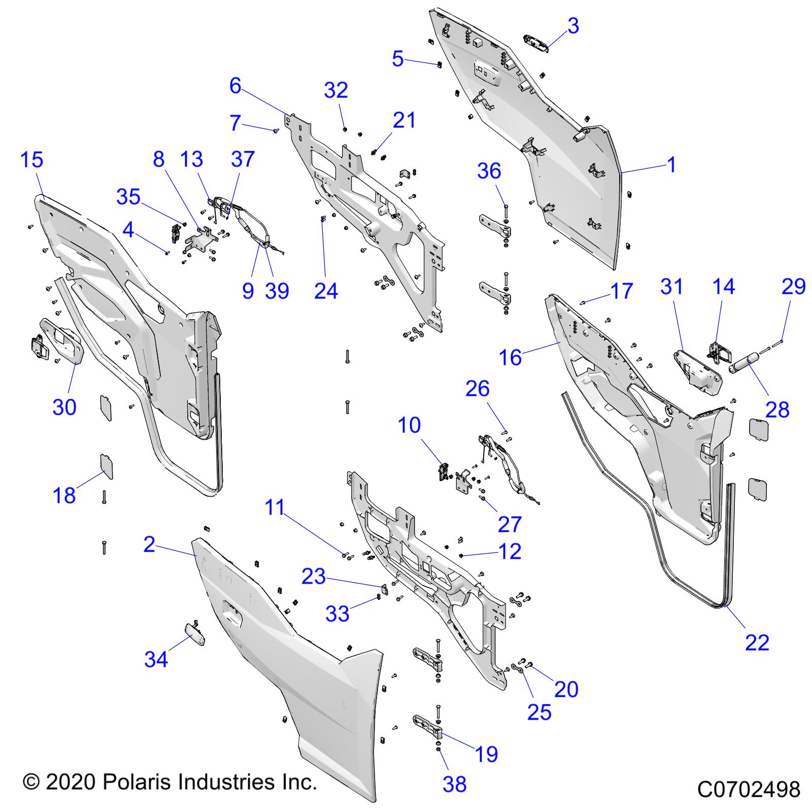 Part Number : 5454347-070 DOOR PANEL INNER FRONT RIGHT G