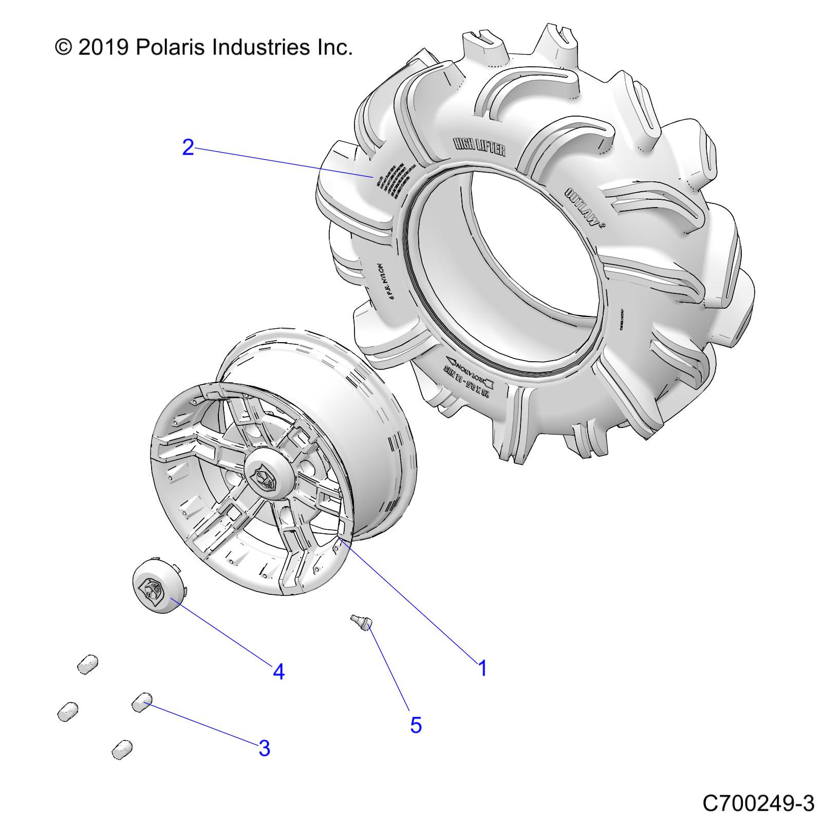 Foto diagrama Polaris que contem a peça 1522544-458