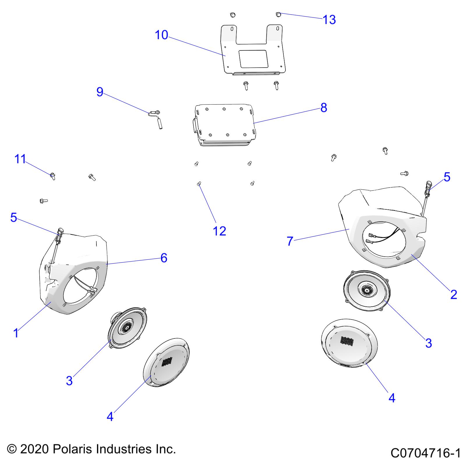 Foto diagrama Polaris que contem a peça 4018709
