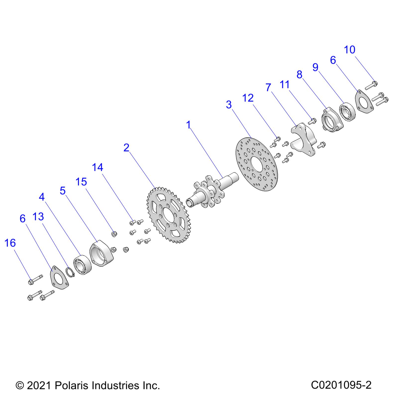 Foto diagrama Polaris que contem a peça 7517484