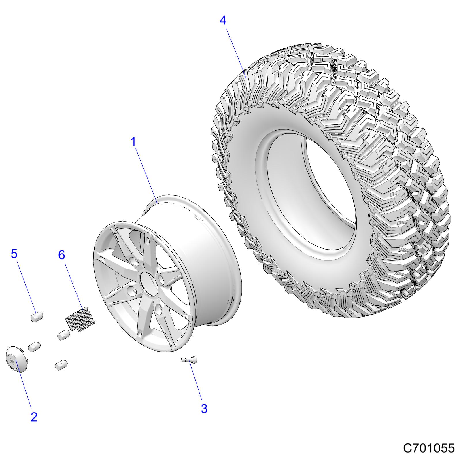 Part Number : 1523150-801 RIM 15X7 CAST 55 ET LF LIME