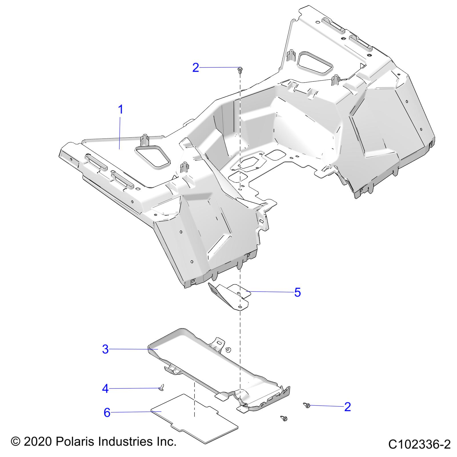 Foto diagrama Polaris que contem a peça 2638080-728