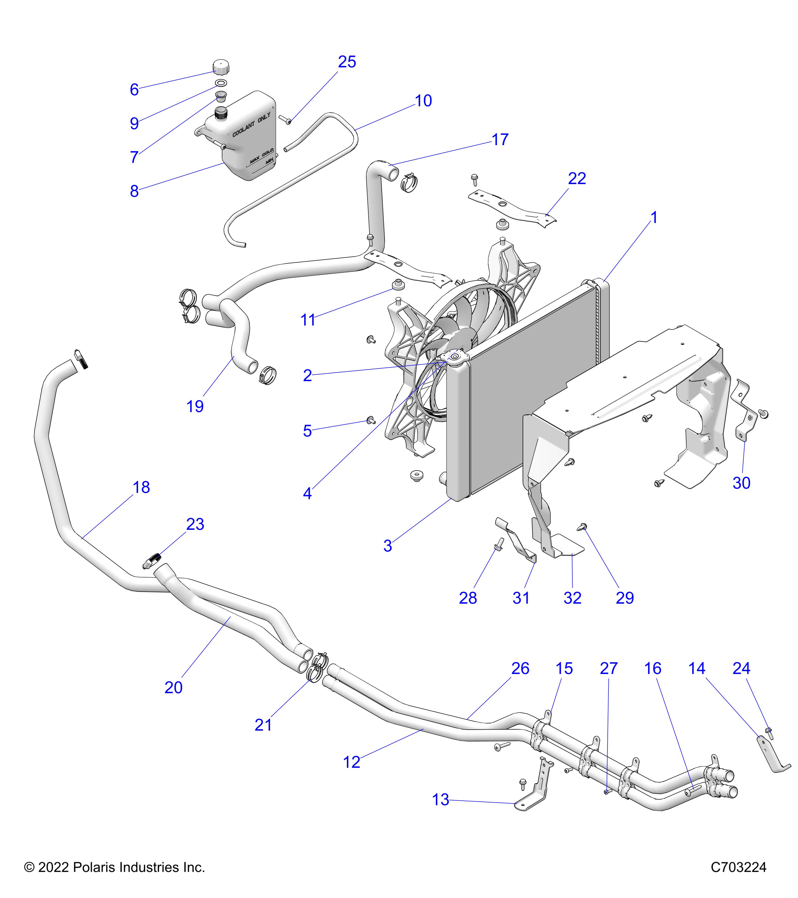 Part Number : 1240712 RADIATOR ASSEMBLY
