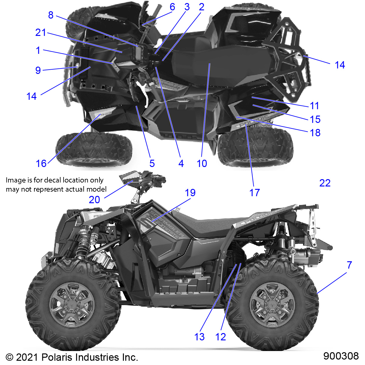 Part Number : 7300172 DECAL-GREASING POINTS TRC X1