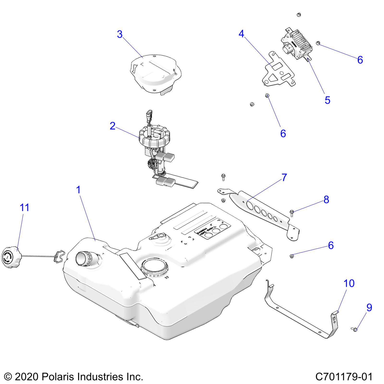 Foto diagrama Polaris que contem a peça 5266159-329