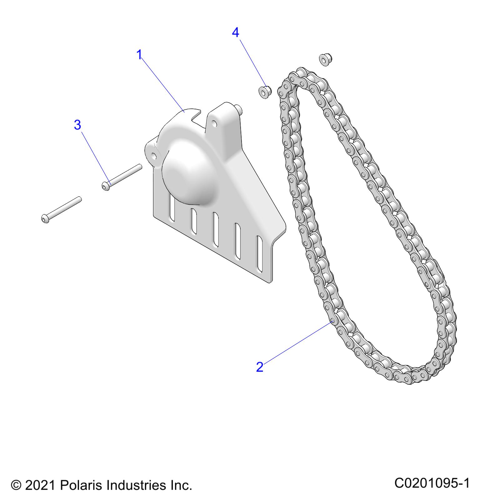 Part Number : 5458316-070 GUARD-CHAIN PLASTIC UPPER BLK