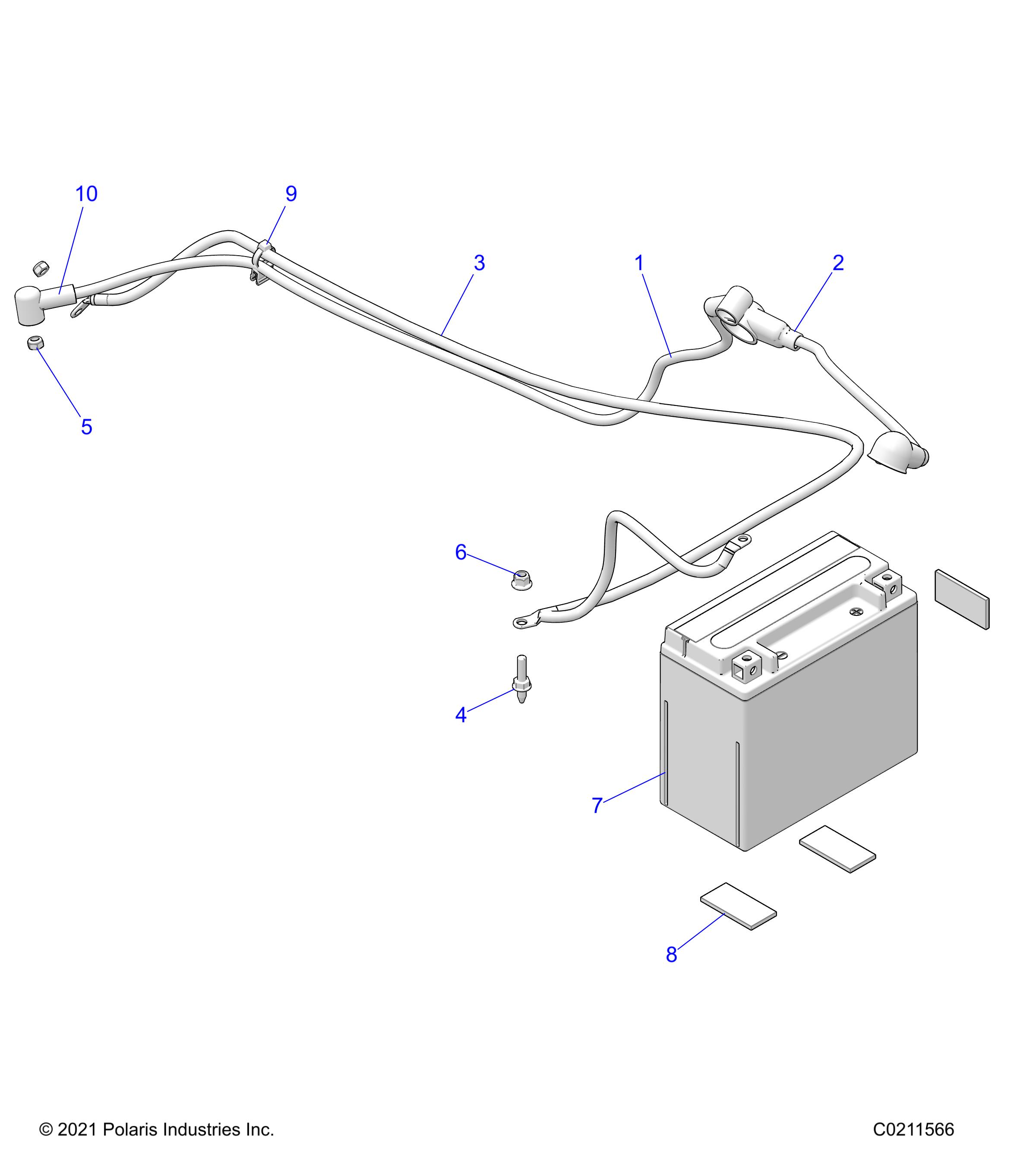 Part Number : 4019435 CABLE-BATT 6GA BK BAT/START/FR