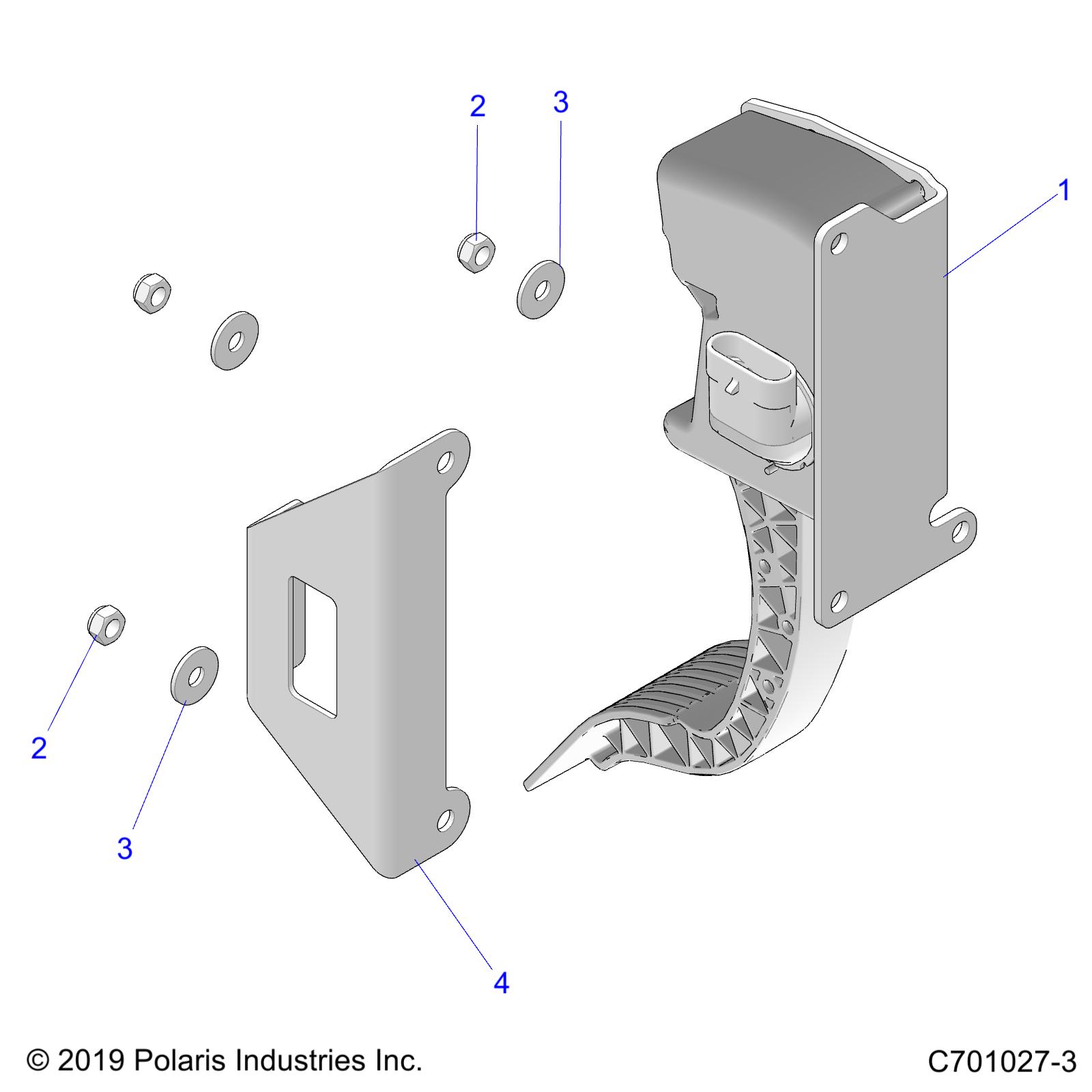 Part Number : 5263712-458 PEDAL BRACKET  MATTE BLACK