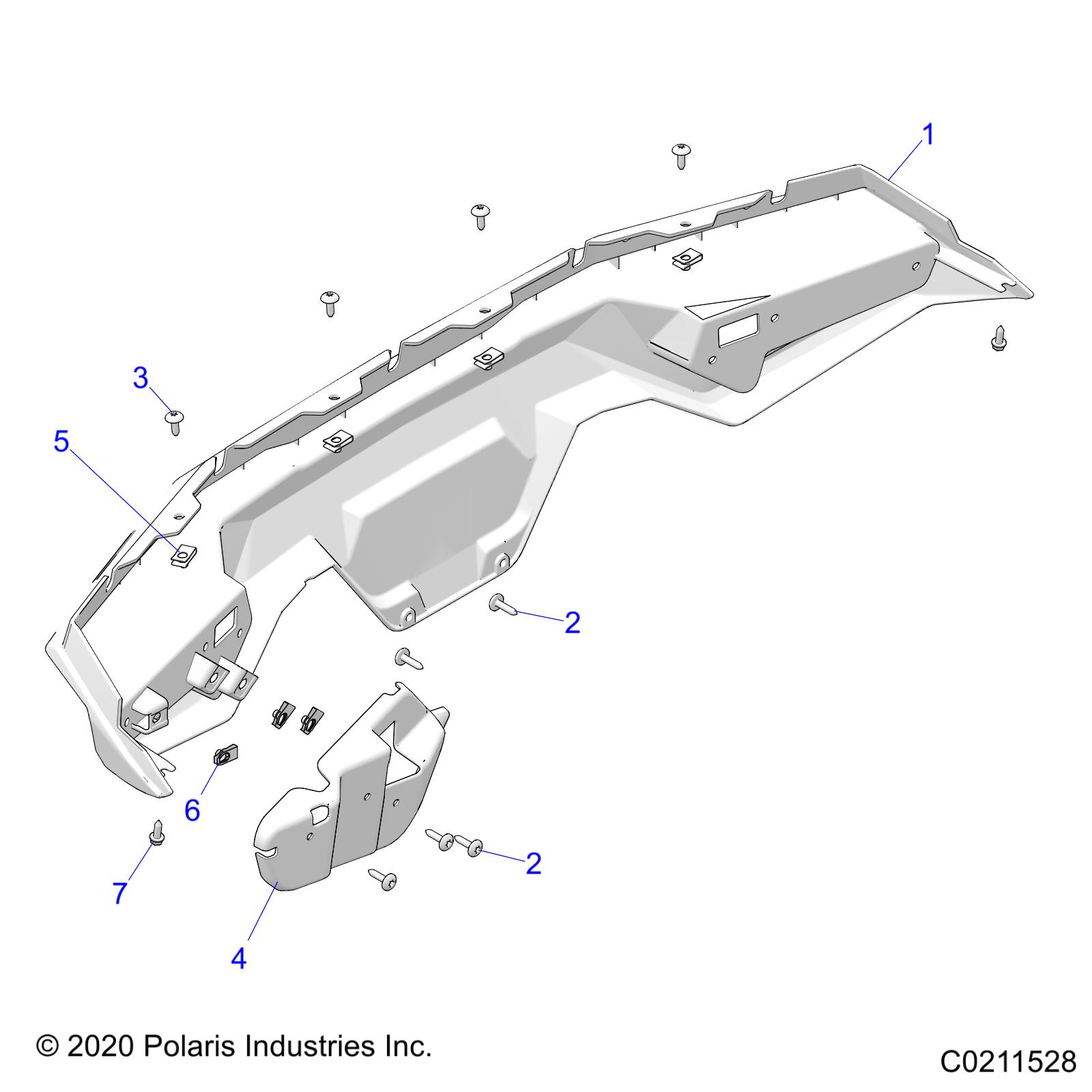 Foto diagrama Polaris que contem a peça 7555916