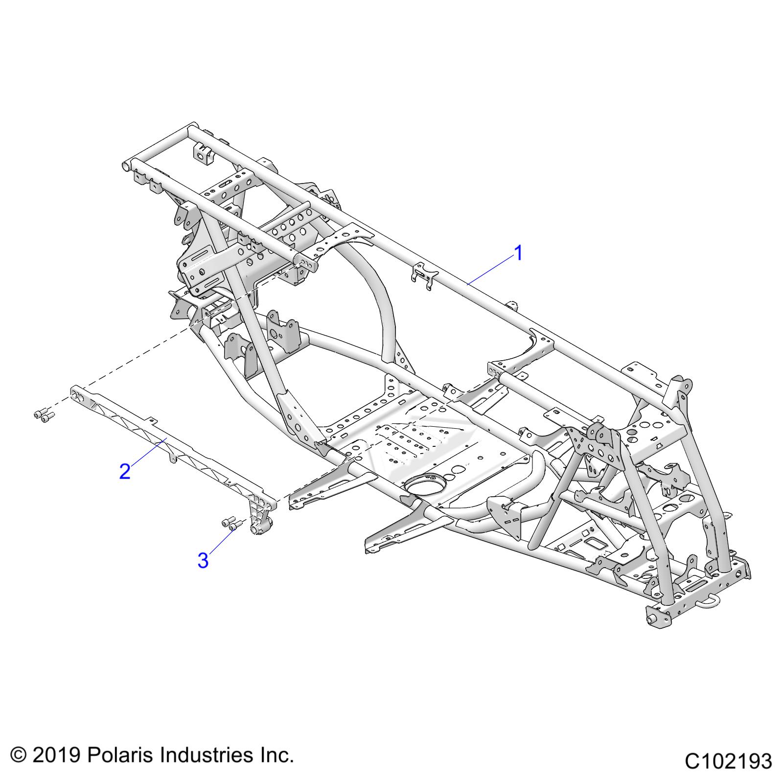 Foto diagrama Polaris que contem a peça 1020852-067