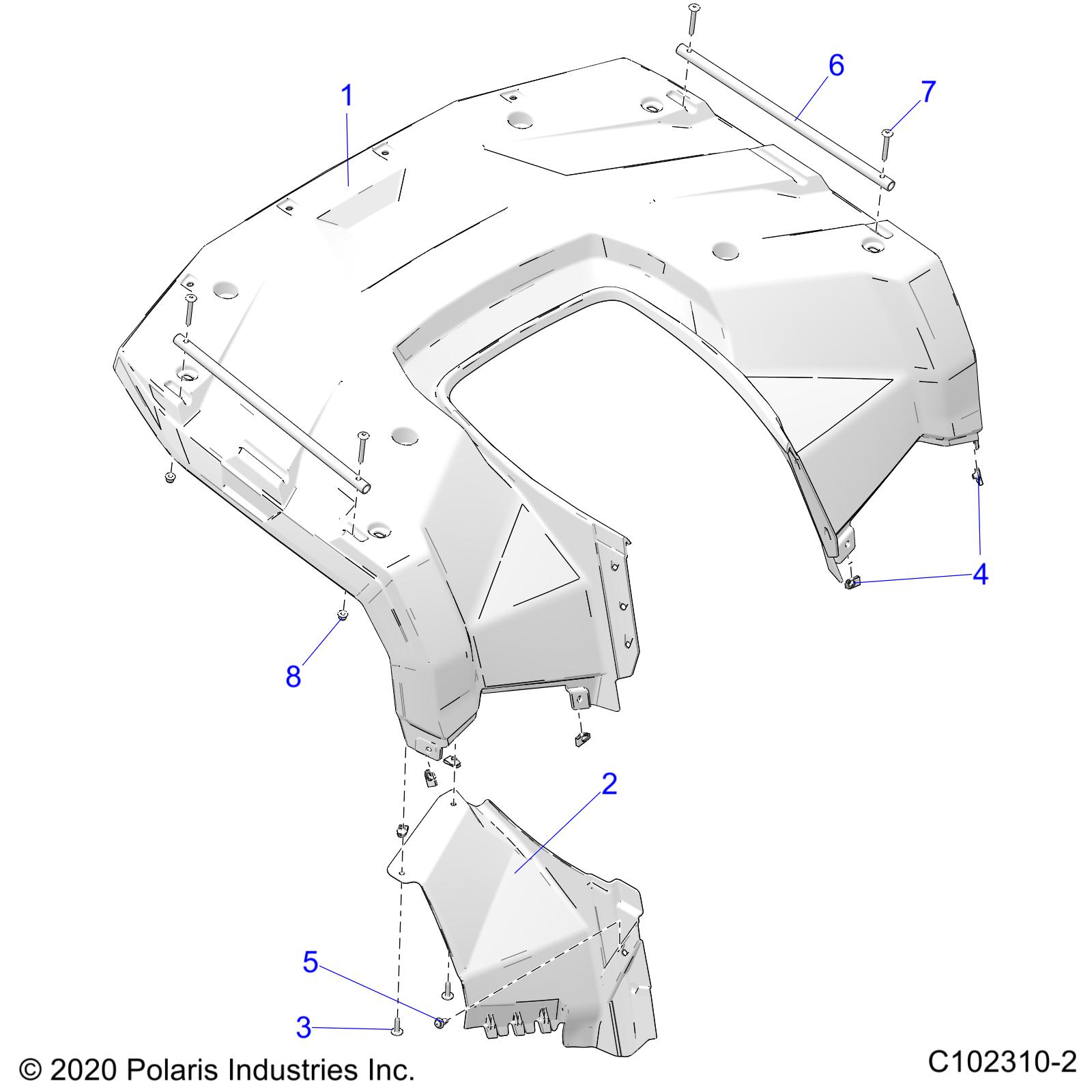 Foto diagrama Polaris que contem a peça 2209439