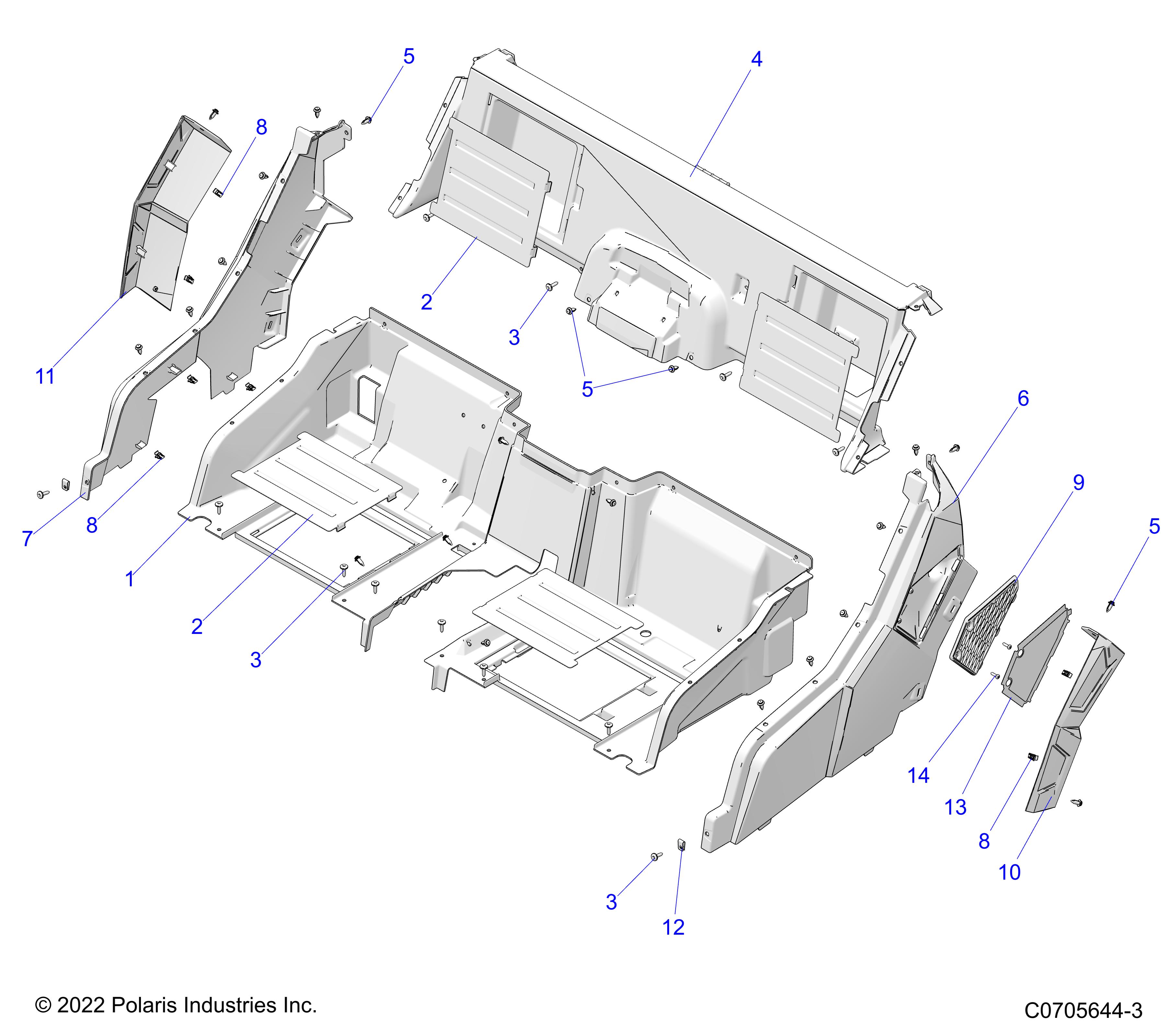 Part Number : 2636177-070 ASM-FNDR FLR RL CLIP BLK