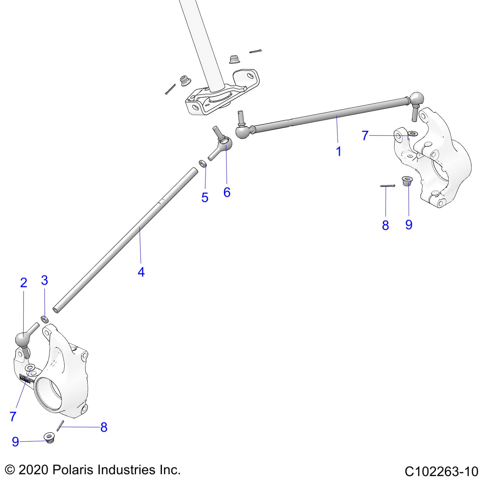 Foto diagrama Polaris que contem a peça 1824007