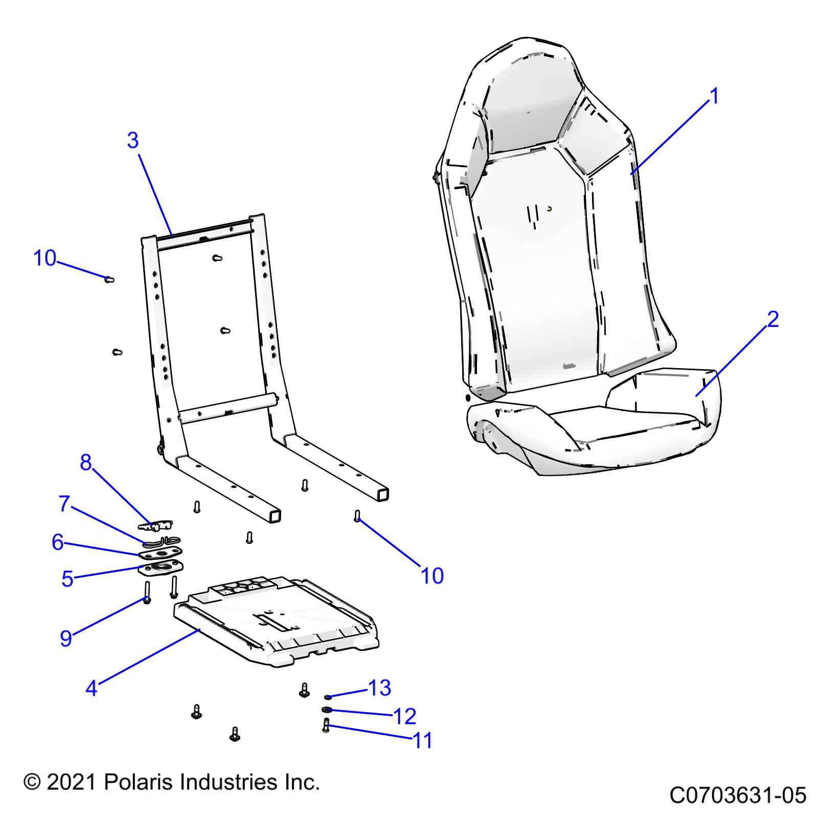 Part Number : 2634889 SEAT BASE ASSEMBLY