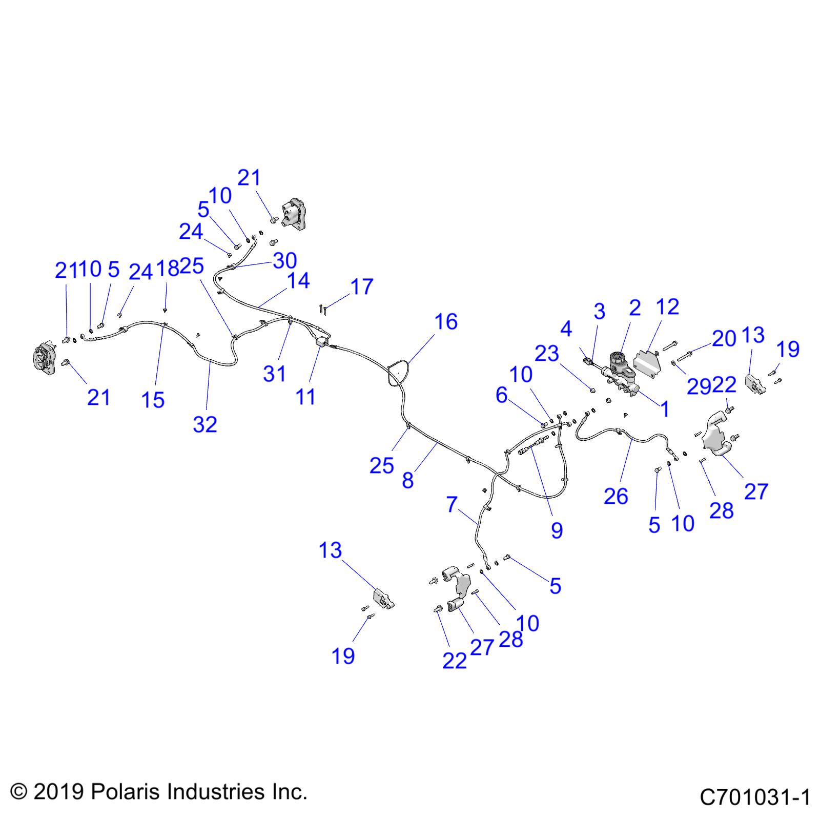 Foto diagrama Polaris que contem a peça 5451375-070