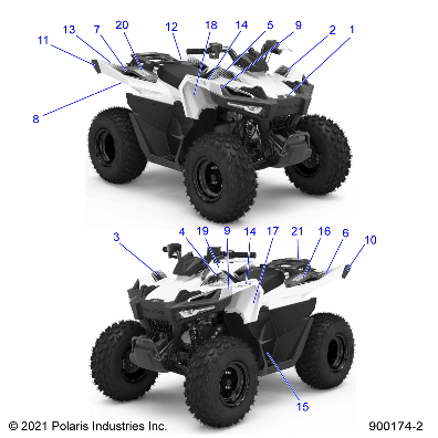 Foto diagrama Polaris que contem a peça 7181427