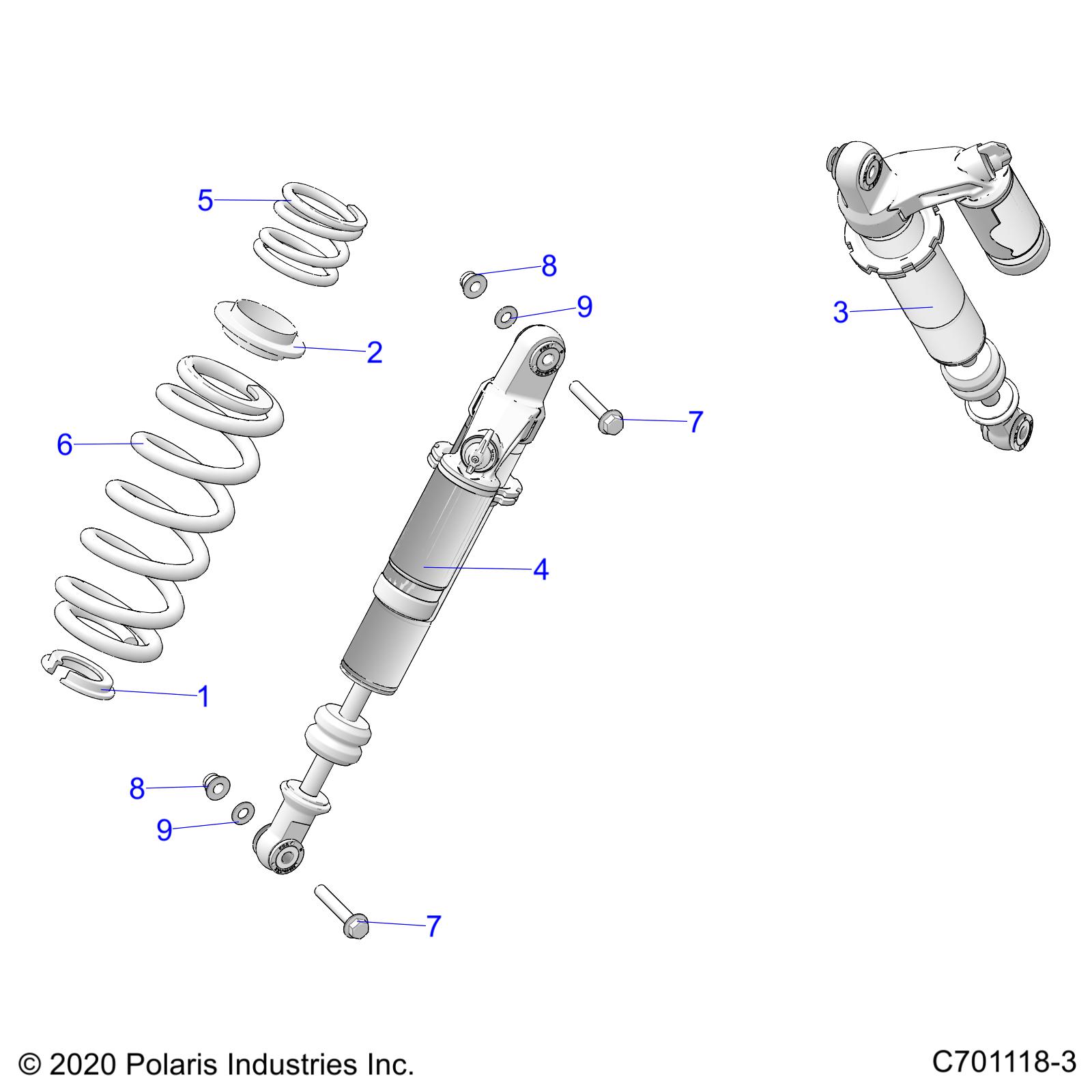 Foto diagrama Polaris que contem a peça 7044690