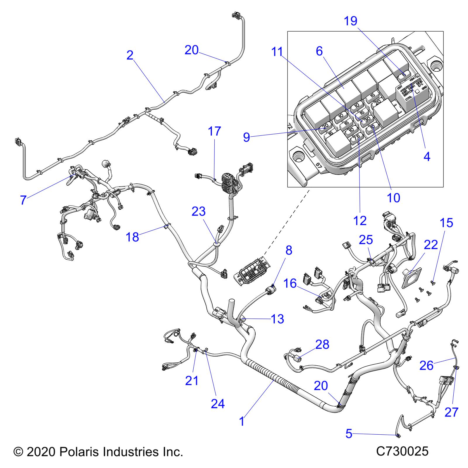 Part Number : 2415990 HARNESS-CHASSIS FS RGR TRC