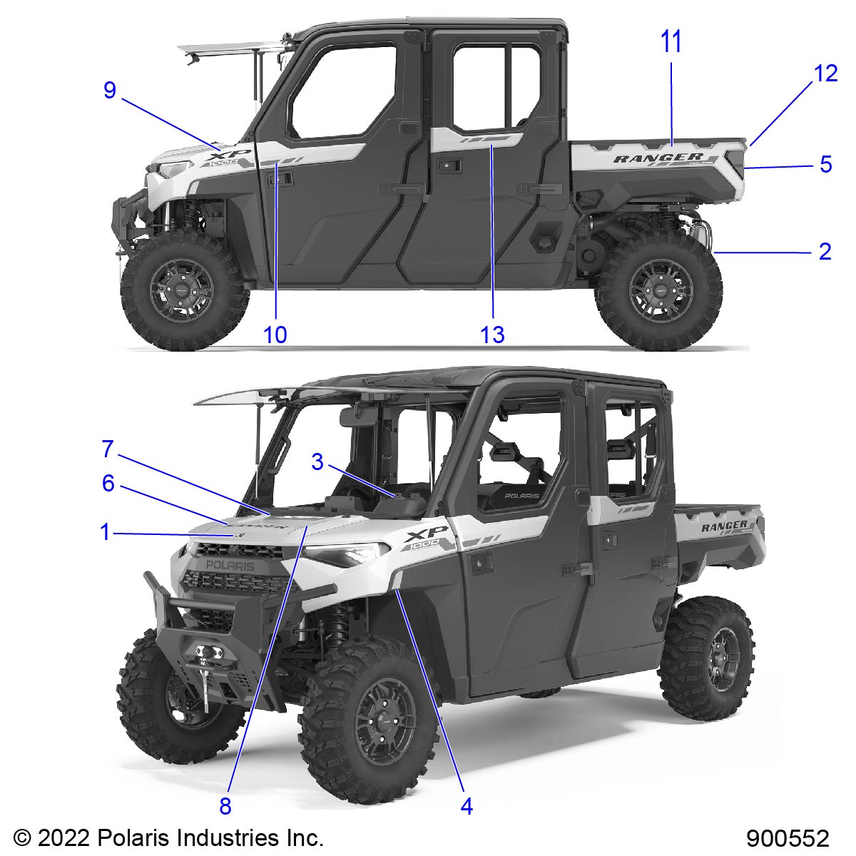 Part Number : 7198392 DECAL-TAILGATE POLARIS WHITE