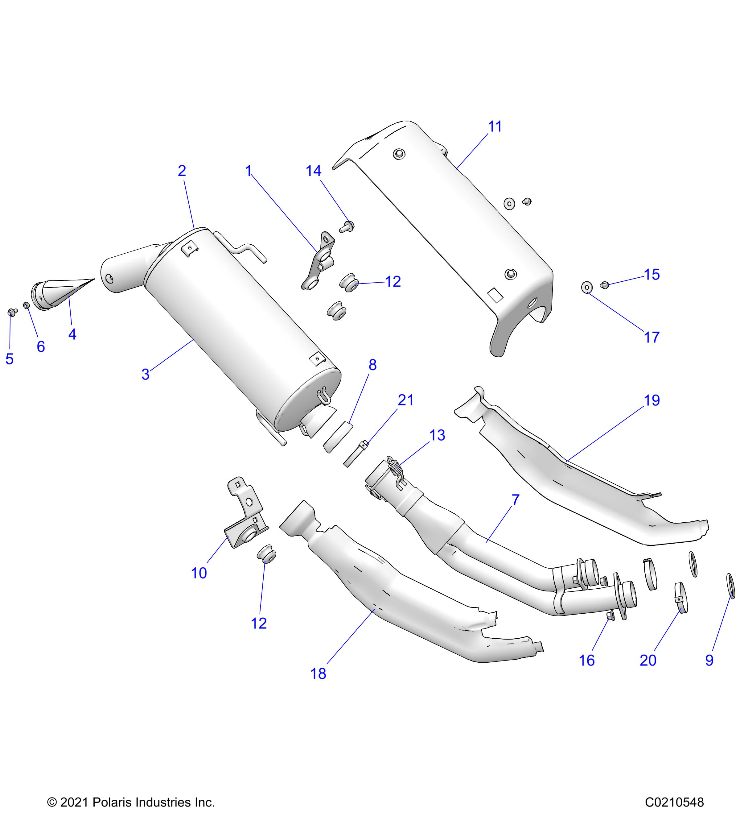 Part Number : 1262934 EXHAUST PIPE ASSEMBLY  1000