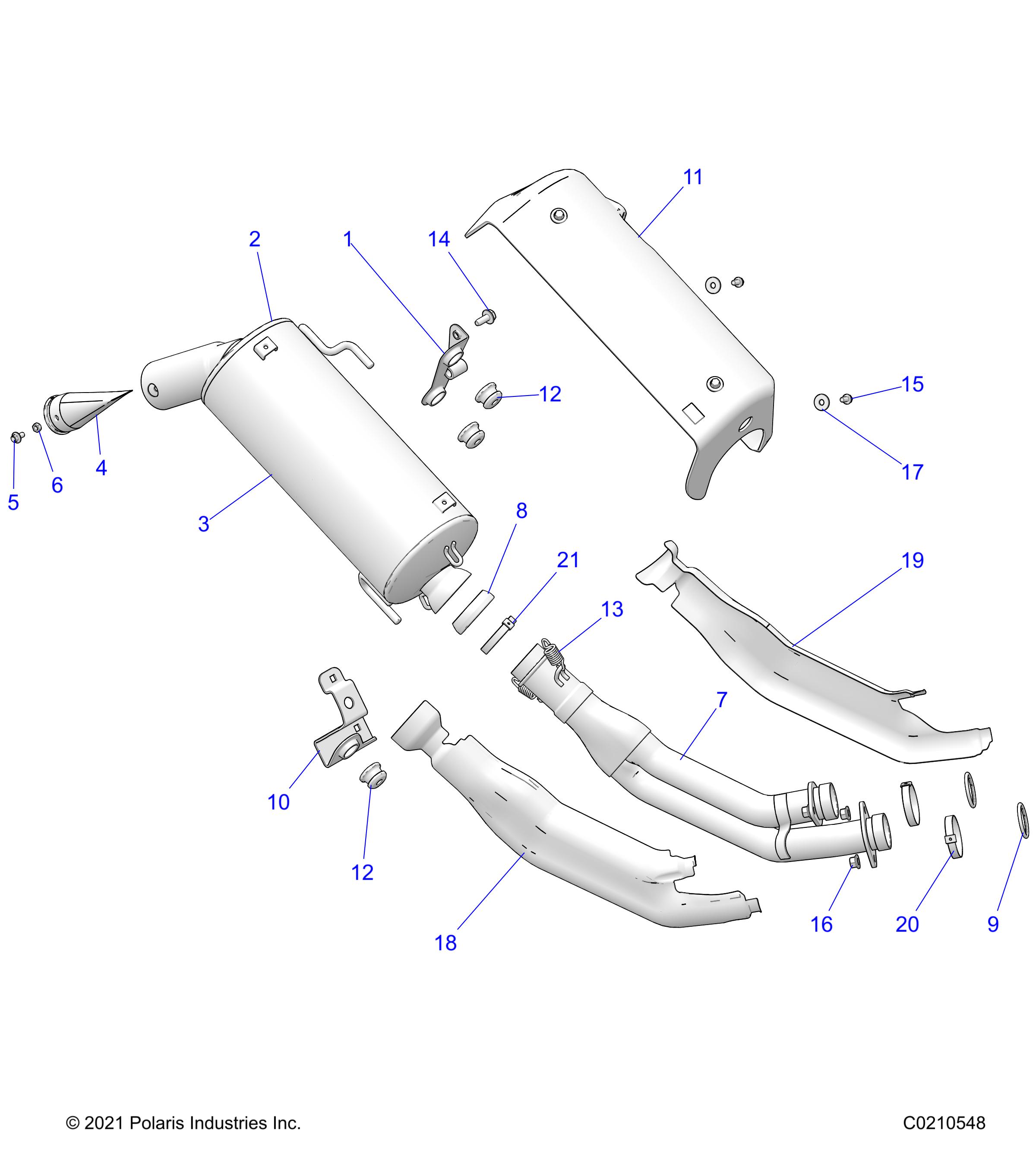 Foto diagrama Polaris que contem a peça 1262934