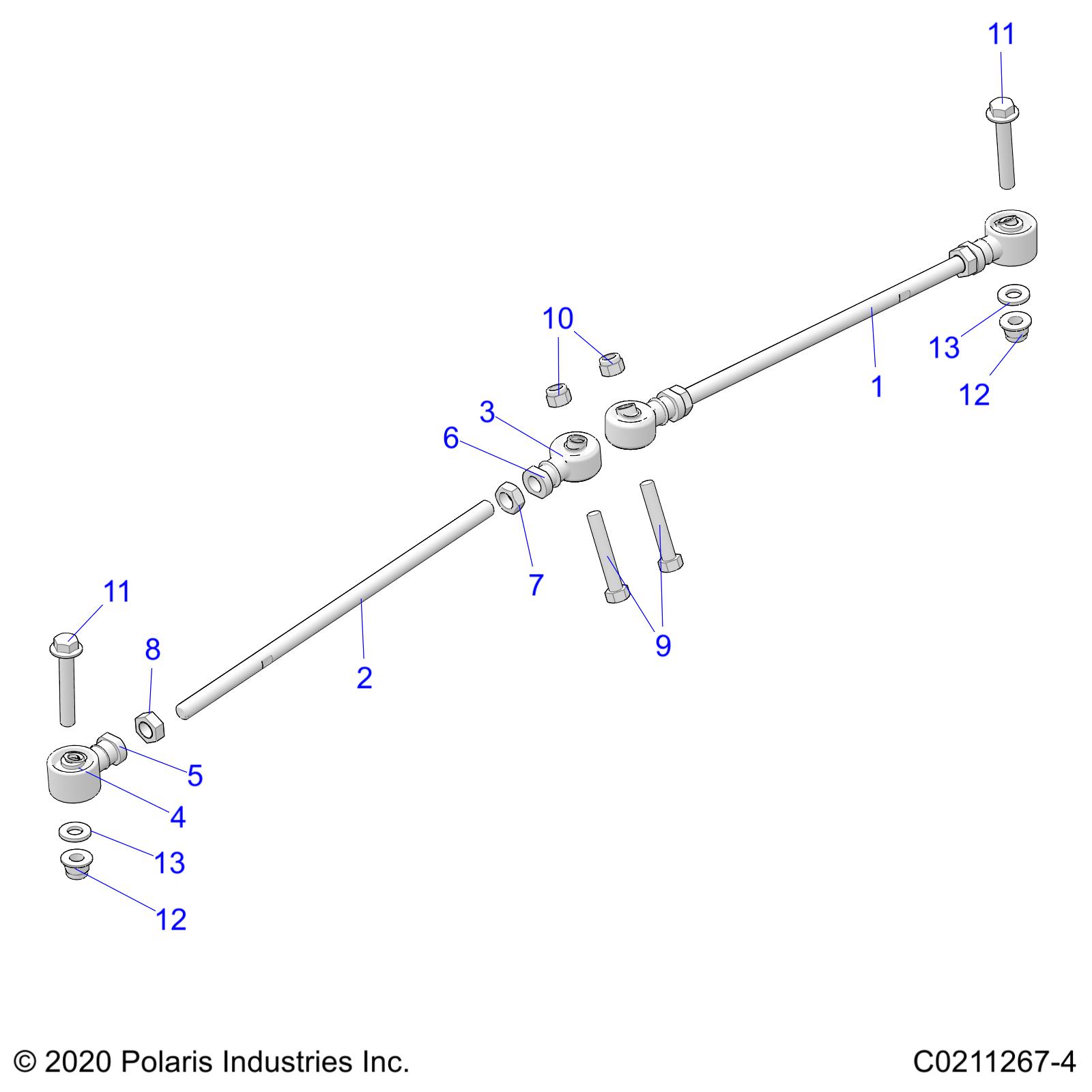 Foto diagrama Polaris que contem a peça 7542439