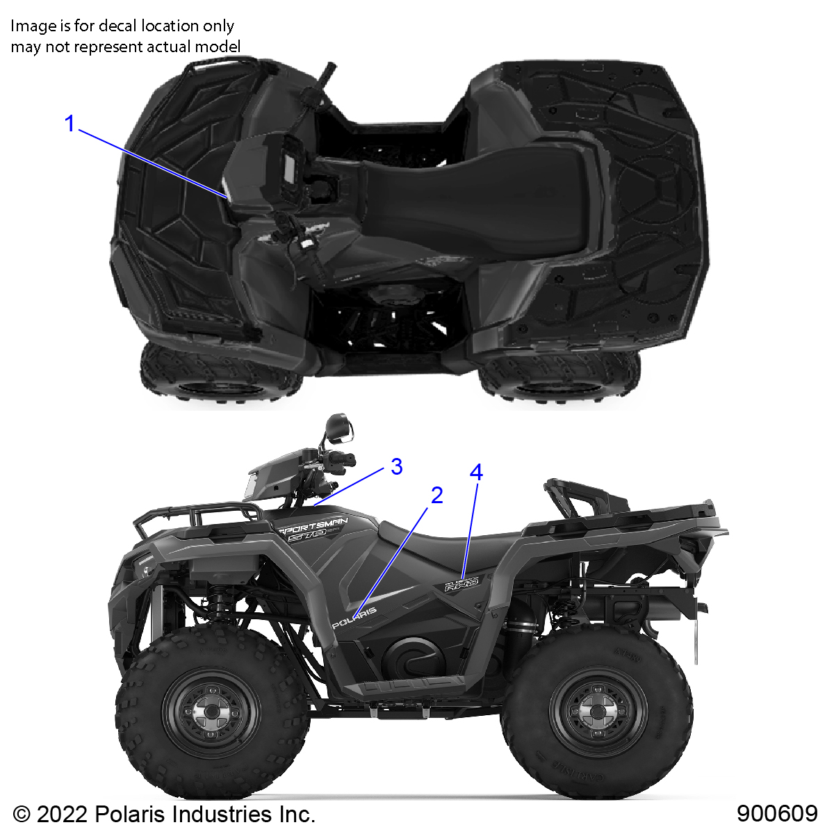 Part Number : 7193611 DECAL-POLARIS BLACK