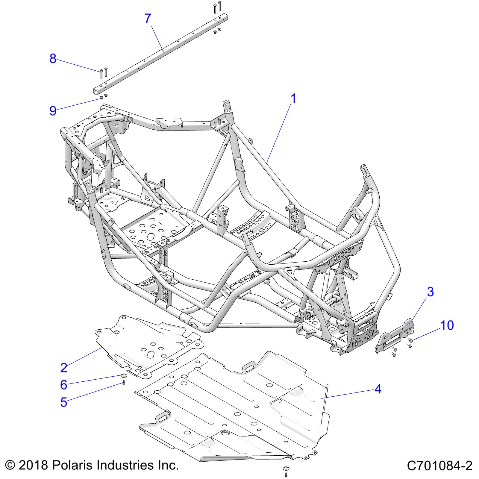 Foto diagrama Polaris que contem a peça 1026532-458